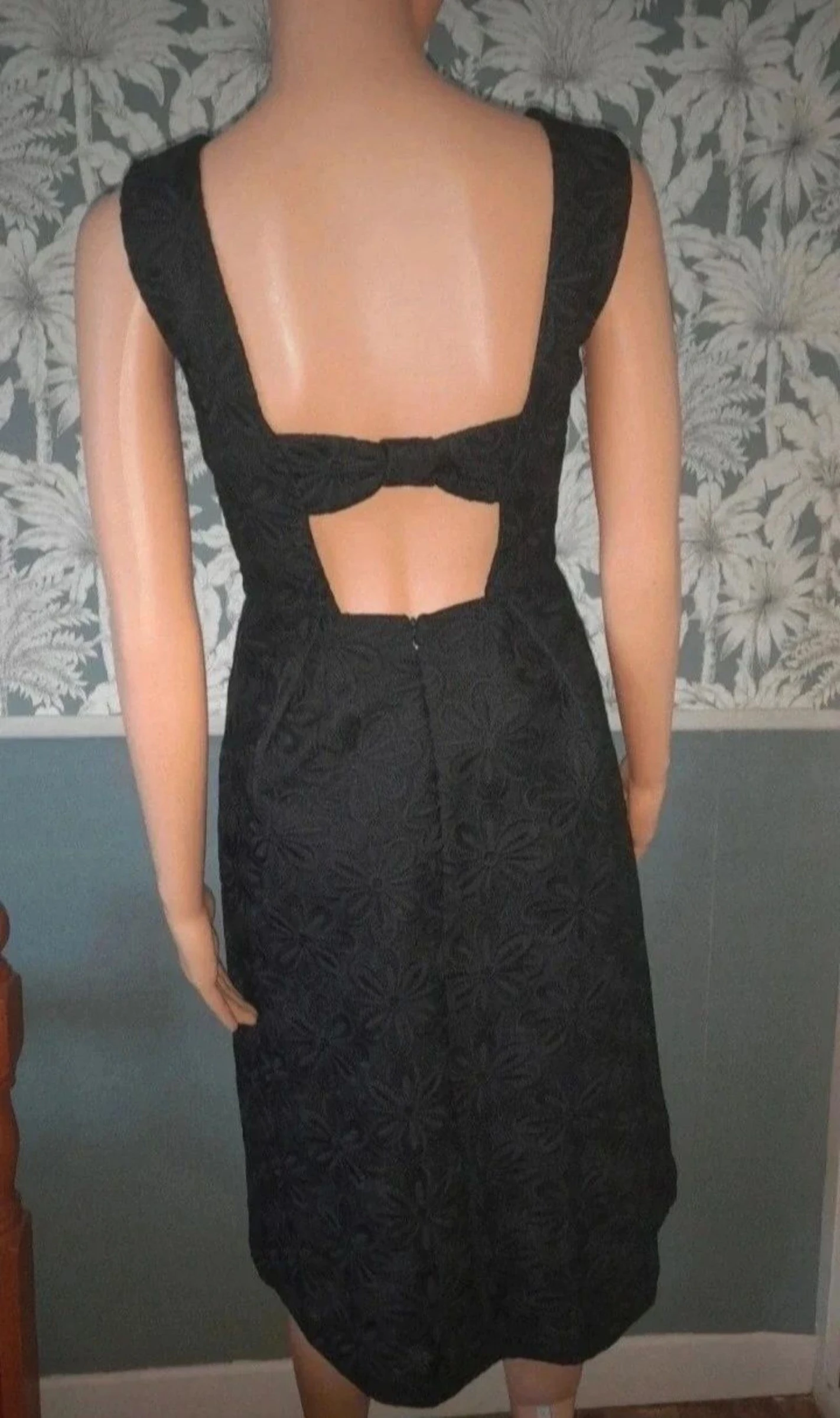 Black Claudie Pierlot Regina floral dress size 36 – photo 2